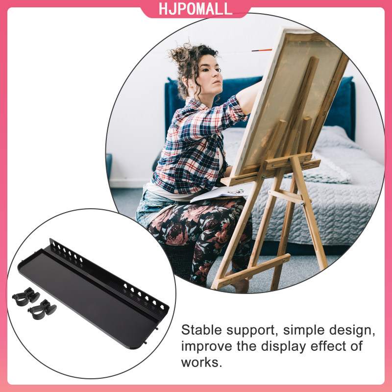 HJPOMALL Easel Tray Side for Tripod Desk Accessories Aluminum Paint Holder Replacement Kids Detachable Small Brush Plate Artists Sketch Rack Storage Child