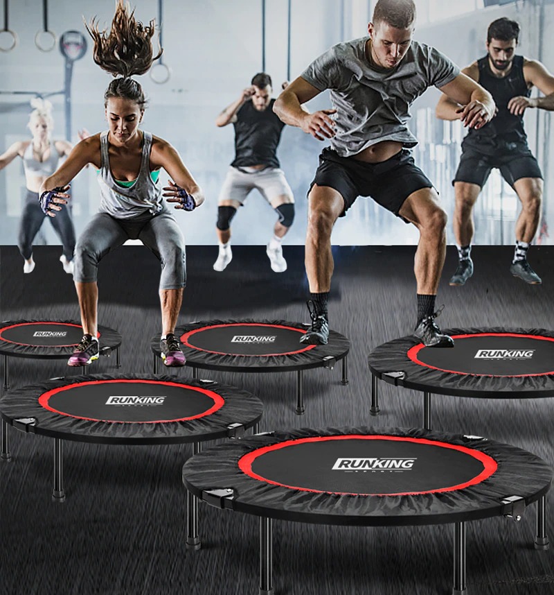 small exercise trampoline with handle