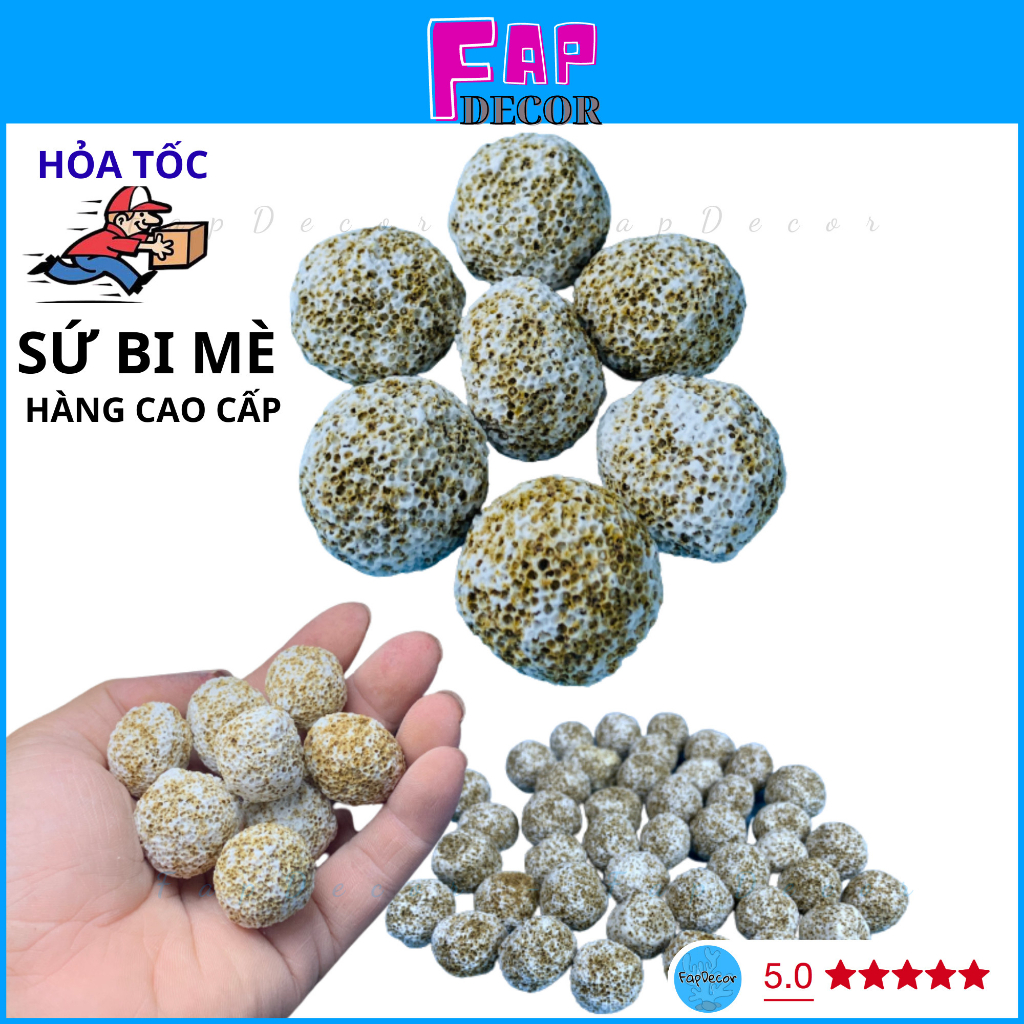 1kg sứ lọc bi mè cao cấp, sứ bi mè lọc nước cho thủy sinh nuôi vi sinh - fapdecor