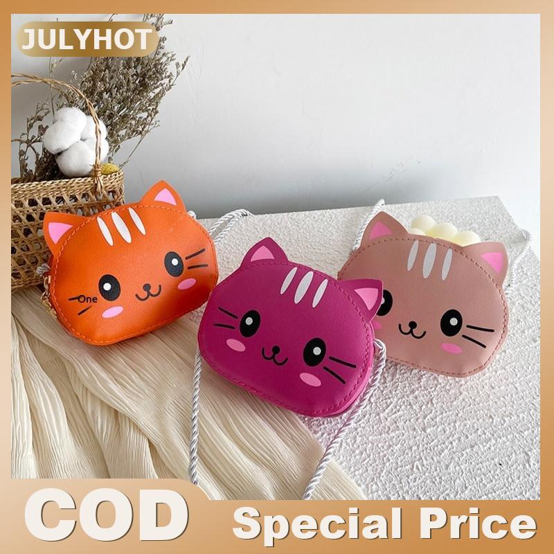 JULYHOT Vòng phim hoạt hình động vật Crossbody Túi cho cô gái Vai Ví với dây kéo túi xách cho đi chơi hàng ngày