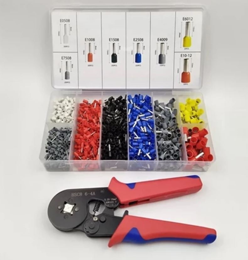 Bộ kìm bấm cos kèm 1200 đầu bấm loại tốt HSC8 6-4A tiện dụng dễ dàng khi sử dụng