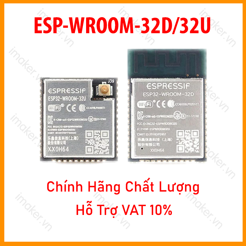 Mạch thu phát wifi ble esp32-wroom-32 esp32 soc phiên bản 32d / 32u