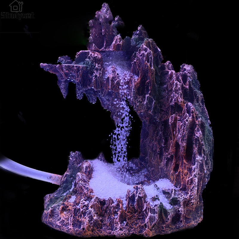 Studyset Aquarium Decoration, Underwater Sand Waterfall Aquarium Mountain View Decoration, Fish Tank Accessories, Resin Rockery Landscape Ornaments ราคา 838 บาท*ส่งฟรี