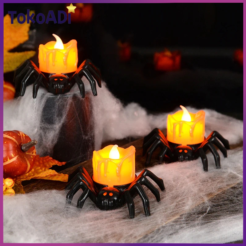 Lilin LED dekoratif bertema Halloween