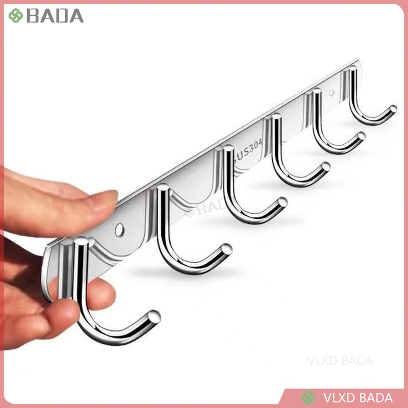 HN6Y06 Móc treo quần áo inox 304 - 6 chấu Móc treo tường, móc gắn tường treo quần áo inox