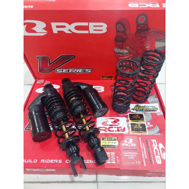 Shockbreaker belakang Rcb V-Series Black Series For Yamaha Nmax & Aerox uk 305mm & 330mm Harga 3,499,999 rupiah*Gratis Ongkir