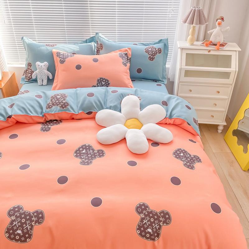 MOLES【Miễn phí vận chuyển】Bộ Ga Trải Giường Bộ nệm Bộ 5/6 feet (2 * vỏ gối + 1 * Ga Trải Giường + 1 