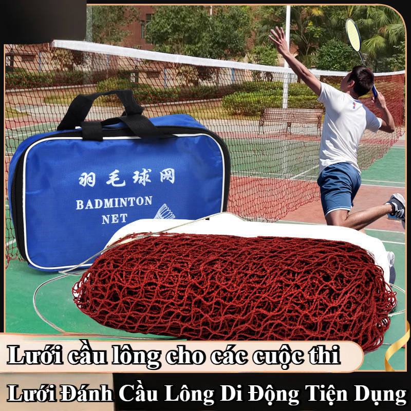 Lưới Cầu Lông Chất Lượng, Dùng Cho Tập Luyện - Thi Đấu,Lưới Đánh Cầu Lông Di Động Tiện Dụng