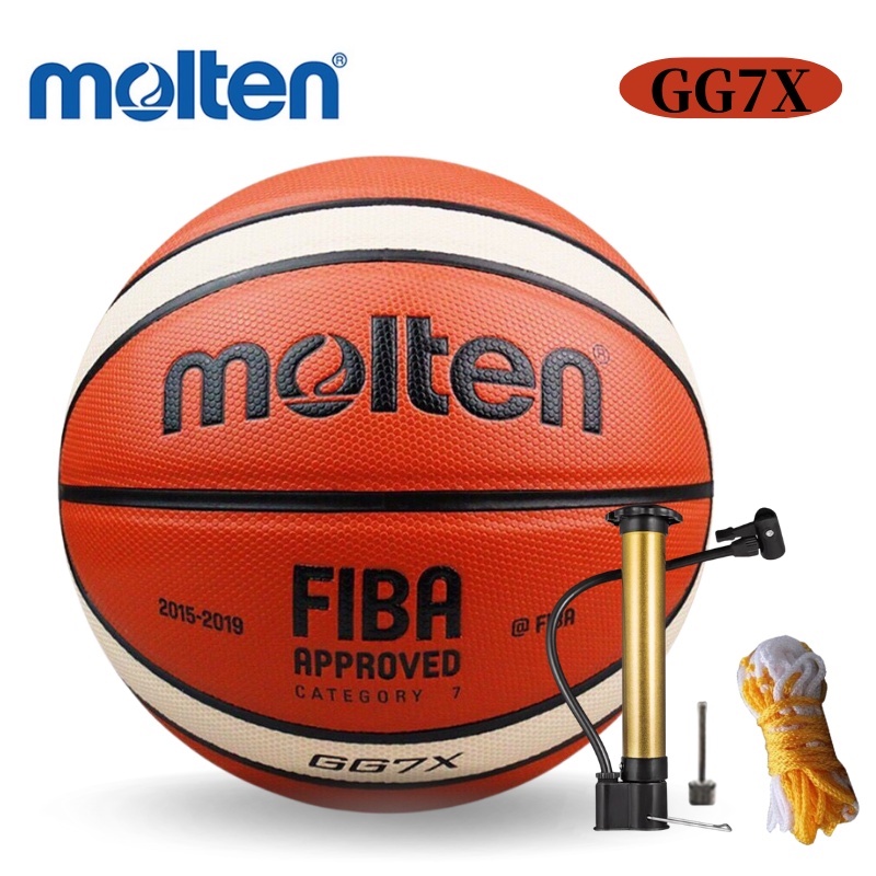 Meroca Molten GG7X Basketball with Pump Needle Net, Size 7