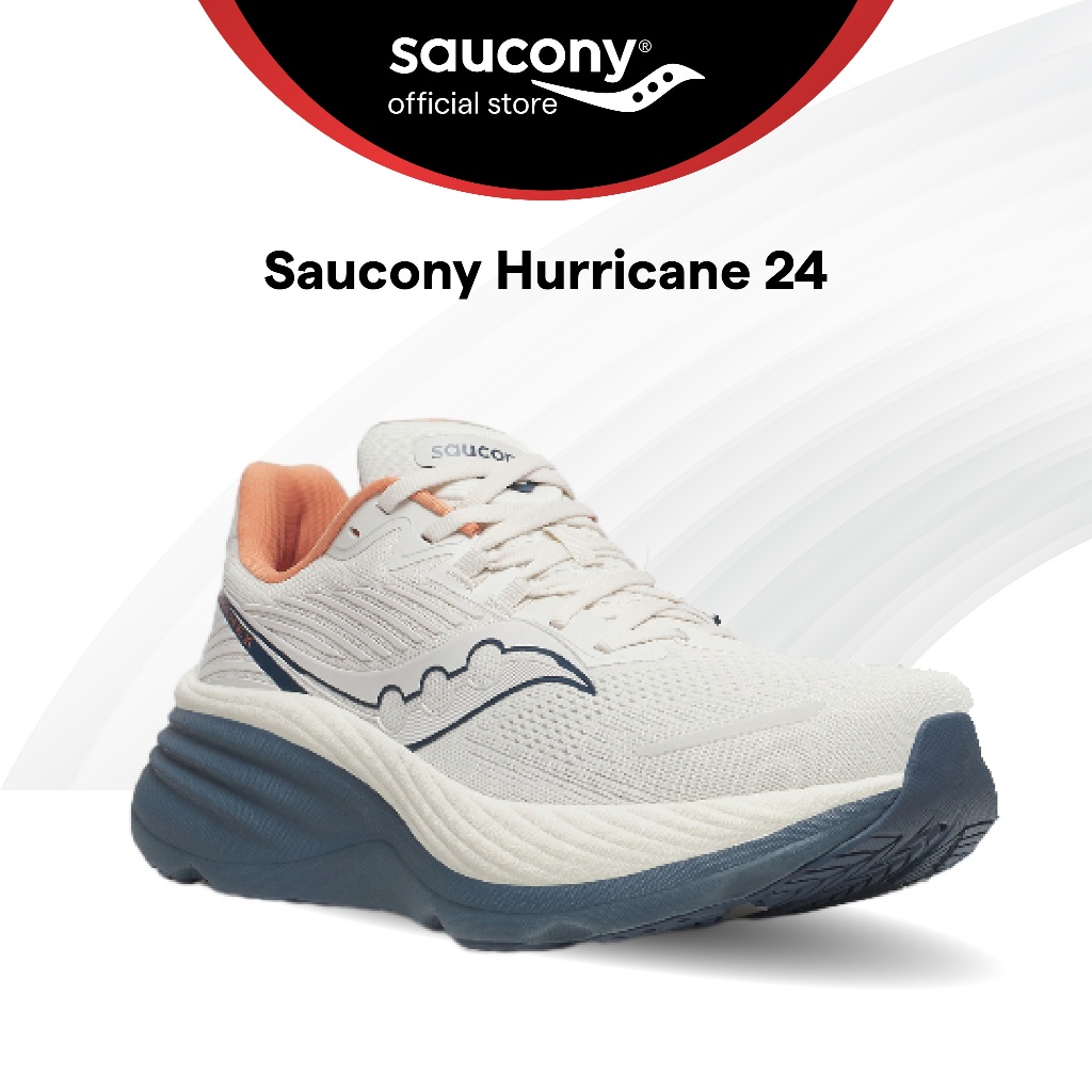 Saucony Hurricane 24 Running Shoes Womens (White/Foam) S10933
