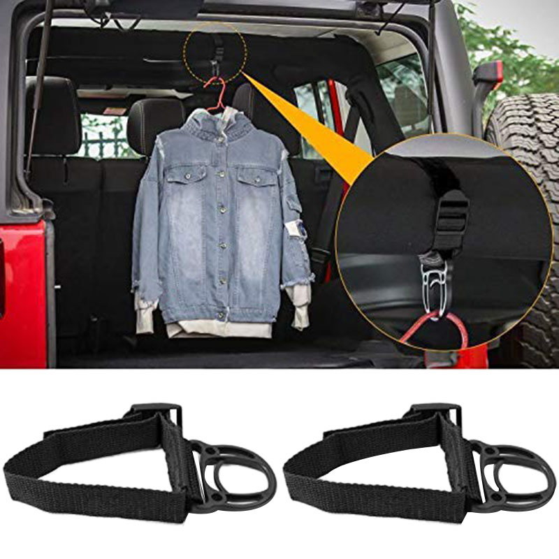 2Pcs Roll Bar Coat Hanger Clothes Hook for CJ YJ TJ LJ JK JKU JL JLU JT Sports Freedom and Unlimited