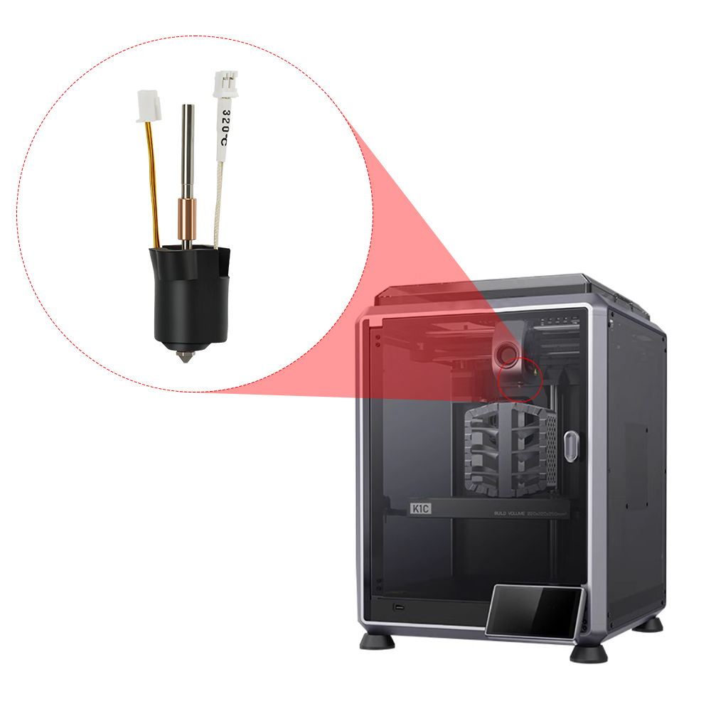 【big-discount】 For Creality K1C Hotend Kit Quick Swap Ceramic Heating Block High Flow Print 3D Print