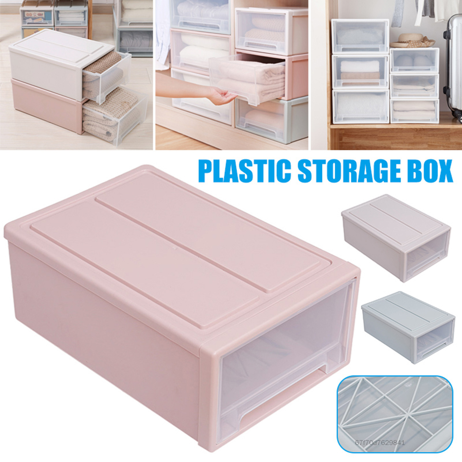 Closet Organizers Storage Box Space Saving Shoe Sneaker Containers for Entryway Closet Floor Drop Front SUN-VN