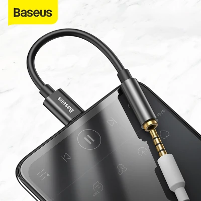 Baseus USB Type C to 3.5mm Aux Adapter USBC Type-C to 3.5mm Jack Headphone Audio OTG Adapter For Huawei Xiaomi Samsung Note 10