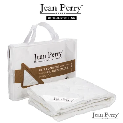 Jean Perry Zipper Pillow Protector (Anti Dust Mite Ultra Comfort Quilted Pillow Protector) Home's Harmony SG Seller