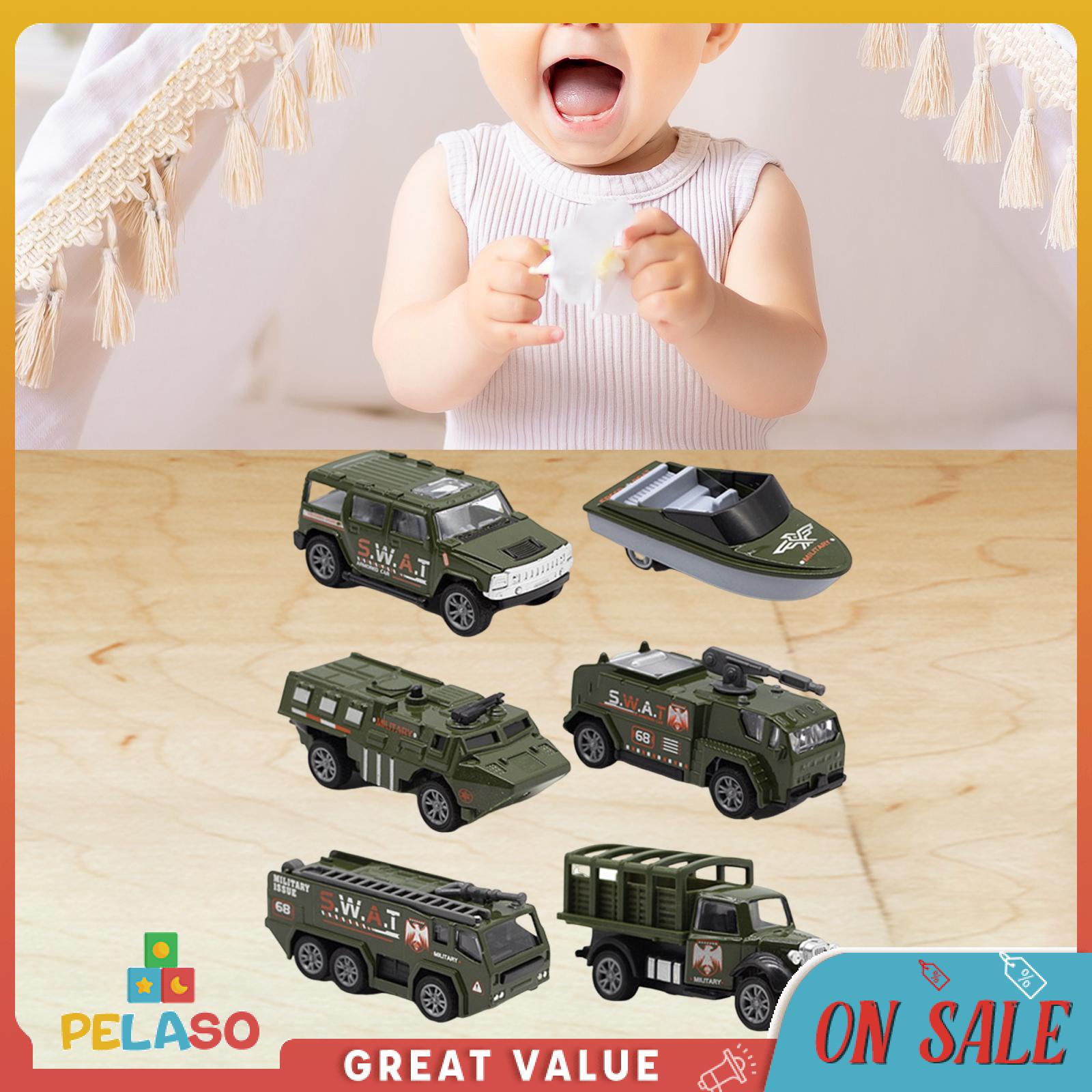 Pelaso 6x hợp kim xe kéo trở lại và đi đồ chơi cho giáo dục sớm vui tươi 7-8cm