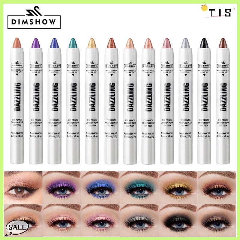Follow Get New【TIS】 Dimshow Highlighter Eyeshadow Bút Chì không thấm nước long lanh Nude Eye Shadow nằm tằm trang điểm sắc tố mỹ phẩm Bút kẻ mắt
