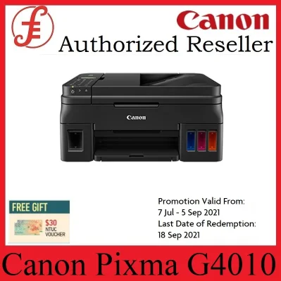 Canon Pixma G4010 Refillable Ink Tank Wireless All-In-One with Fax High Volume Printing