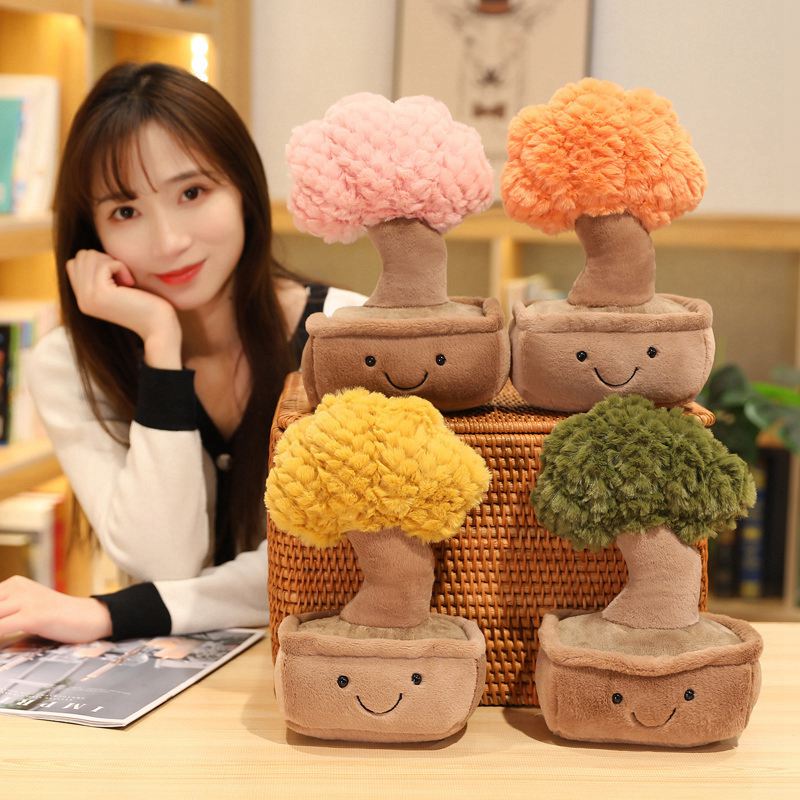 【Premium Quality】 Fun Pot Series Plush Lucky Bamboo/dragon Beard Tree Plants Stuffed Plushies Toys Soft Decor Doll Money Tree Potted Pillow