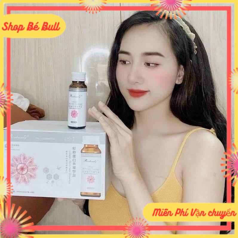 Hộp 8 Chai Nước Uống Collagen Yến Rose Beauty Hỗ Trợ làm Trắng , Chống lão hóa , Trẻ Hóa nâng Tone da8x50ml