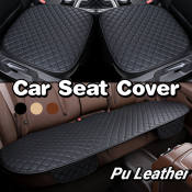 Universal Leather Car Seat Cover Set with Storage Pocket