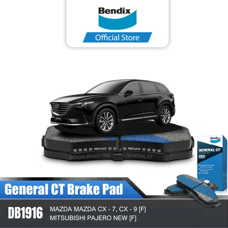 Bendix Kampas Rem Depan Brake Pad Mobil Mazda CX9 - DB1916GCT Harga 608,400 Ringgit*Penghantaran Percuma