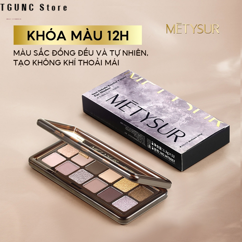 Phấn Mắt METYSUR 12 Màu Bảng Phấn Mắt Cao Pigment Bóng Mịn Bền Màu Miễn Phí Vận Chuyển Hàng Mới Khuyến Mãi Bảo Hành Chính Hãng Phấn Mắt Chất Lượng Cao 12 Màu Đẹp Thời Trang Dễ Sử Dụng Phù Hợp Với Mọi Lứa Tuổi