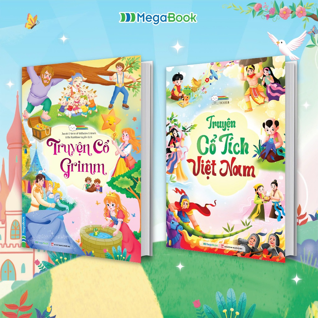 Sách Combo Truyện Cổ Tích Việt Nam và Truyện cổ Grimm ( 2 cuốn)