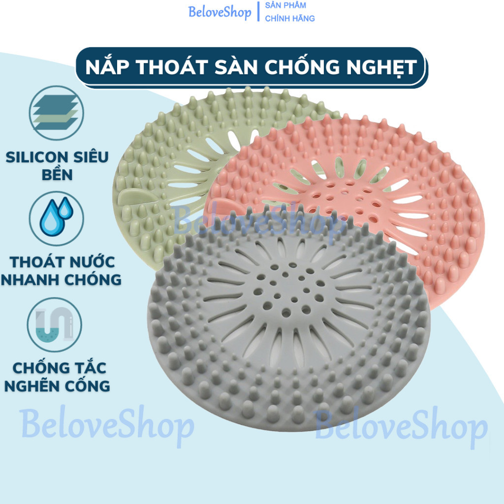 Lưới Lọc Rác Chống Tắc Cống Thoát Nước Nhà Tắm Miếng Dán Chặn Rác Bồn Rửa Ngăn Côn Trùng