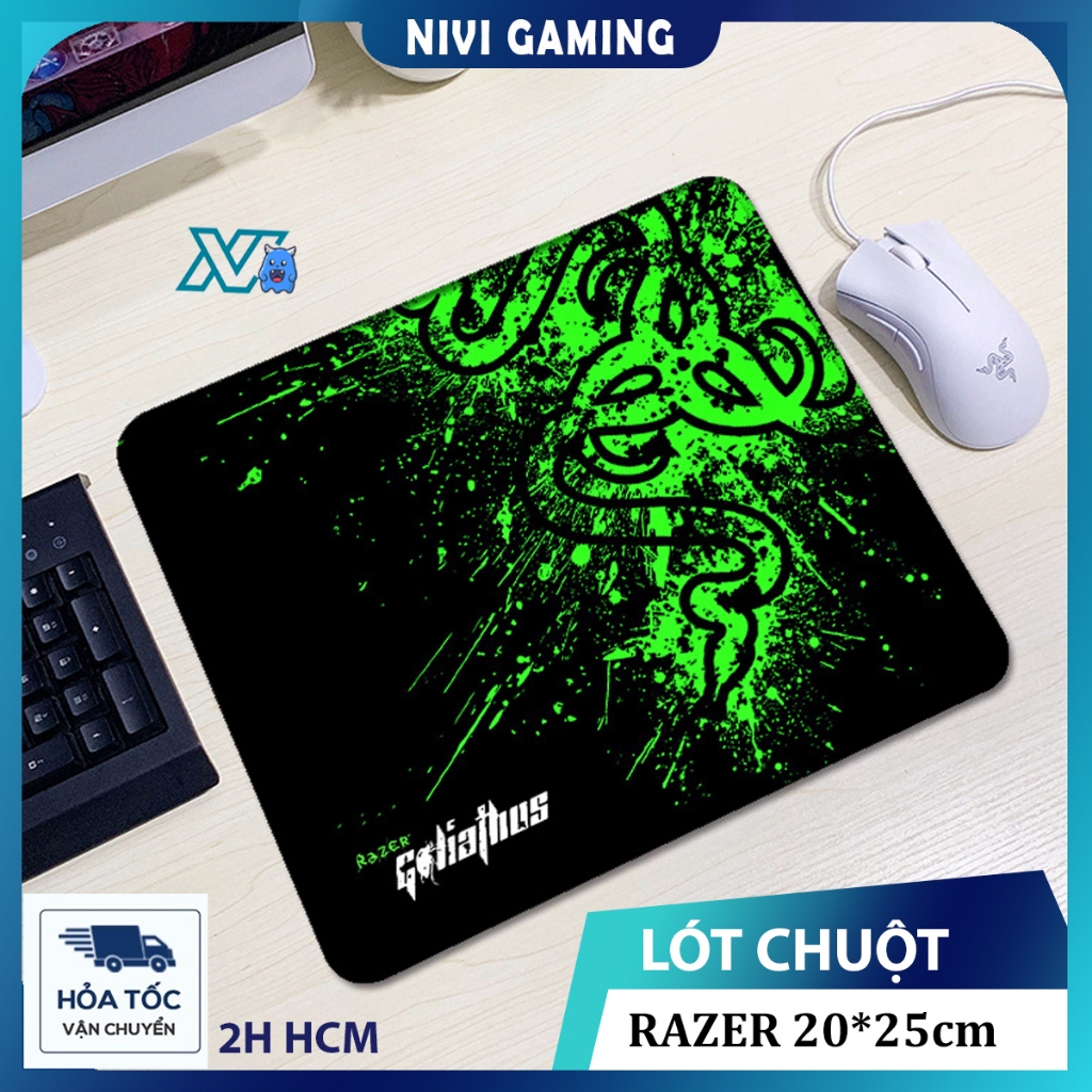 Tấm lót chuột -pad chuột razer 20*25cm và 25x30cm hình rắn