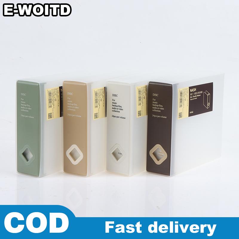 E-WOITD 24 đĩa CD DVD tổ chức chủ lưu trữ trường hợp cứng Album Công suất hộp xách tay