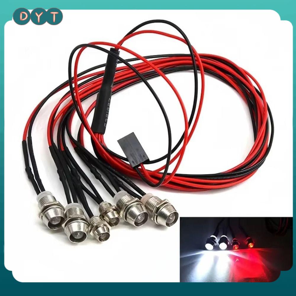 DYT Chiều dài 70cm Đèn LED RC 2/4/6/8 đèn 3/5mm Đèn pha ban đêm  Đèn đỏ trắng Đèn pha ô tô mô hình Mô hình xe cào cào trôi