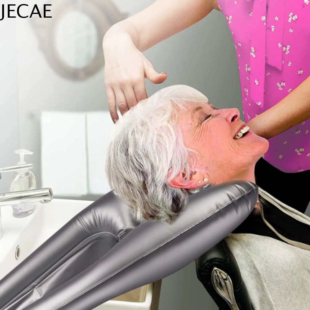 JECAE Xả hơi nhanh chóng Chậu gội đầu bơm hơi Bơm hơi nhanh chóng Chất liệu PVC Bàn chải gội đầu Bơm nhanh Thiết kế di động Chậu PVC Phụ nữ mang thai