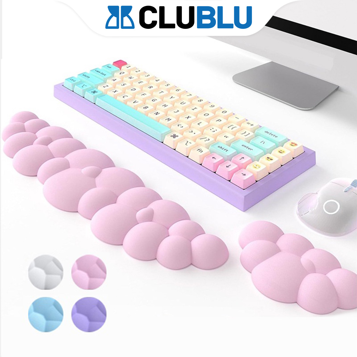 -CLUBLU- Miếng Kê Tay Bàn Phím Và Chuột Bọt Biển Đàn Hồi Cao Máy Tính GAMING cao cấp Siêu Dễ Thương Mềm Bền chống nước