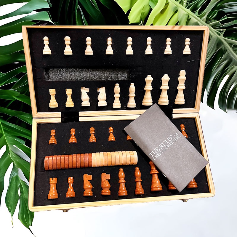 Bộ cờ vua nam châm cao cấp 2 trong 1 cờ vua và cờ caro đồ chơi trí tuệ cho