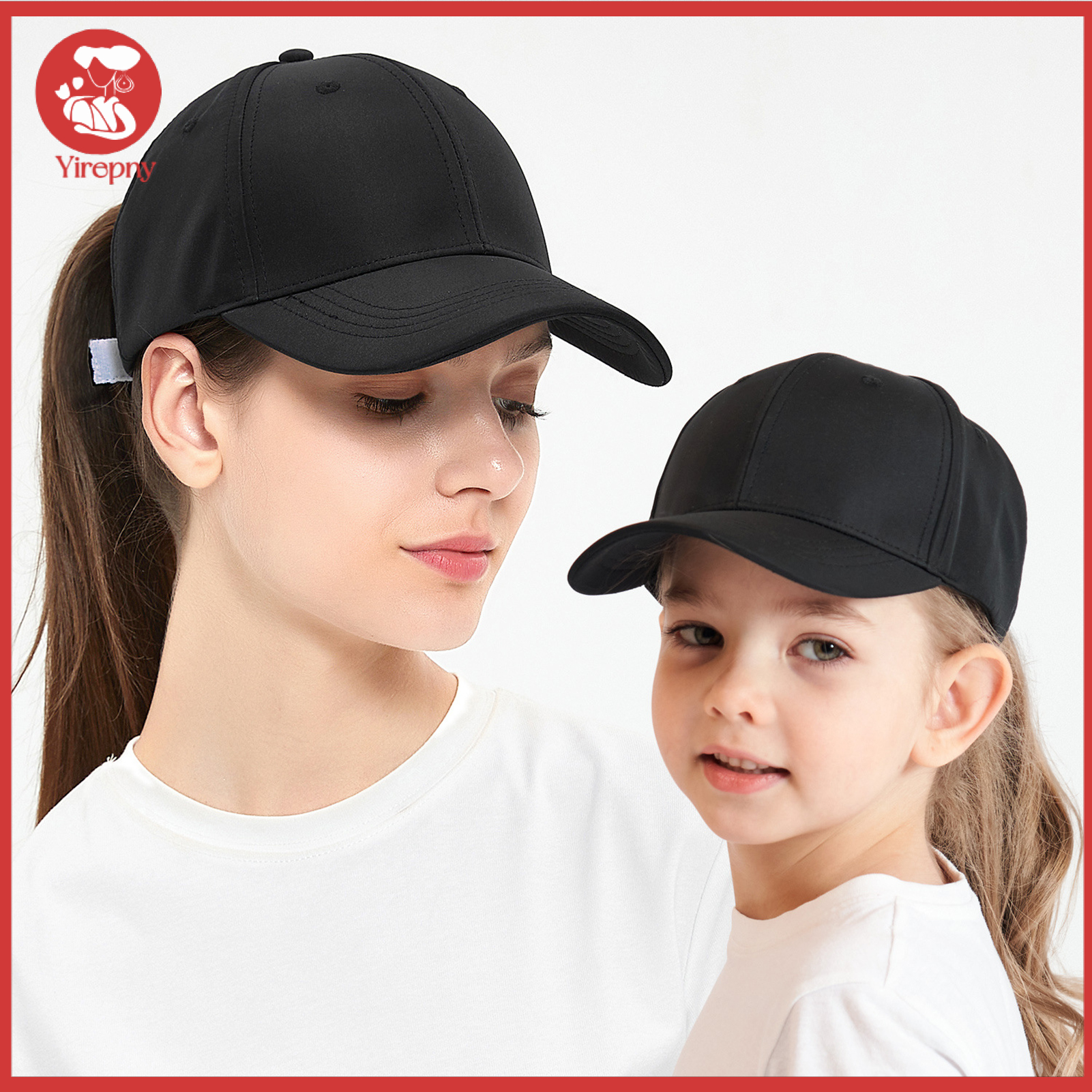 Yirepny Kids Baseball Cap Girls Ponytail Hat Adjustable Golf Hat for Toddlers Girls Boys Outdoor Sun Protection Hat for Sports Beach ราคา 180 บาท*ส่งฟรี