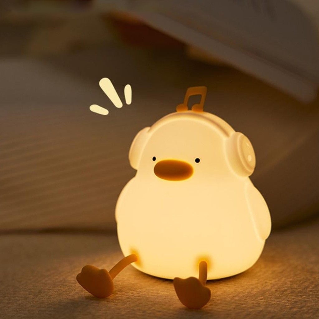 ⚡Miễn Phí Vận Chuyển⚡ Đèn decor kèm giá đỡ điện thoại sạc USB Kool Duck đèn để bàn đèn trang trí quà