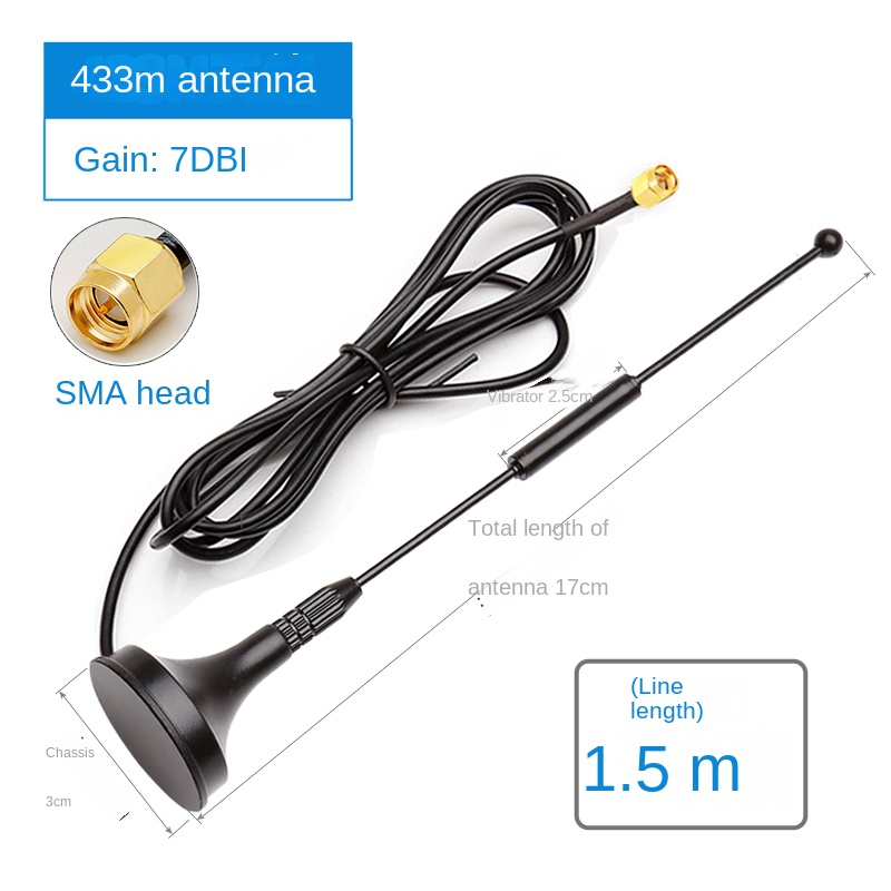 Anten LoRa 7dBi  1.5Mét - Tùy Chọn 433MHz/315MHz/470MHz | Hỗ Trợ IoT & Smart Metering