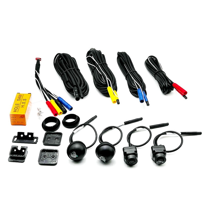 360° Car Camera Rear View Camera Camera Panoramic Surround View 1080P AHD Right+Left+Front+Rear View Camera System for Android Auto Radio