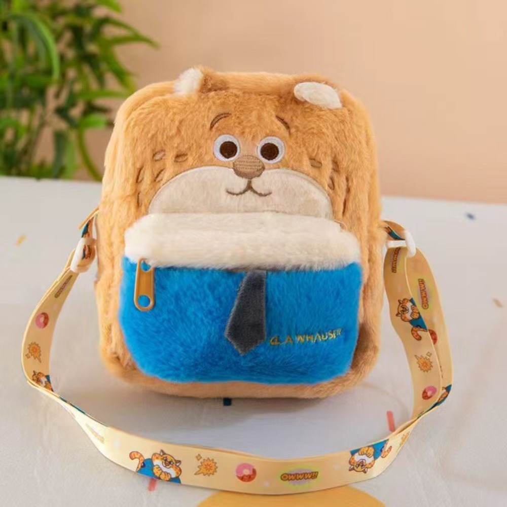 SHENT Thiết kế hoạt hình Túi đeo chéo Nick Judy. Chất liệu nhung Túi điện thoại di động Dễ thương Mẫu vui nhộn Túi nhung Chủ đề Anime - 9
