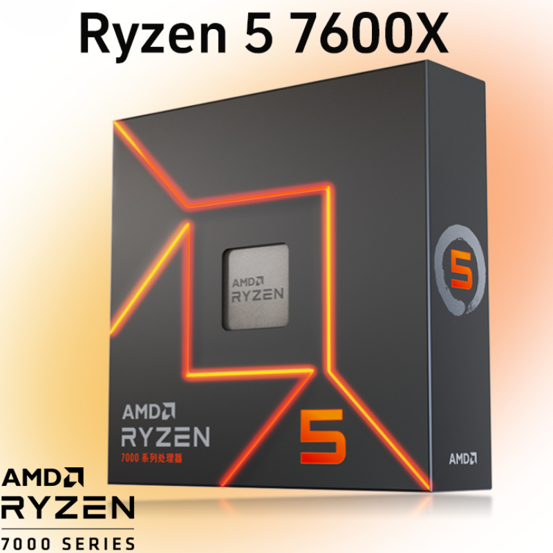 Amd Ryzen 5 7600X 6-Core 12-Thread Desktop Cpu 4.7Ghz Base 5.3Ghz