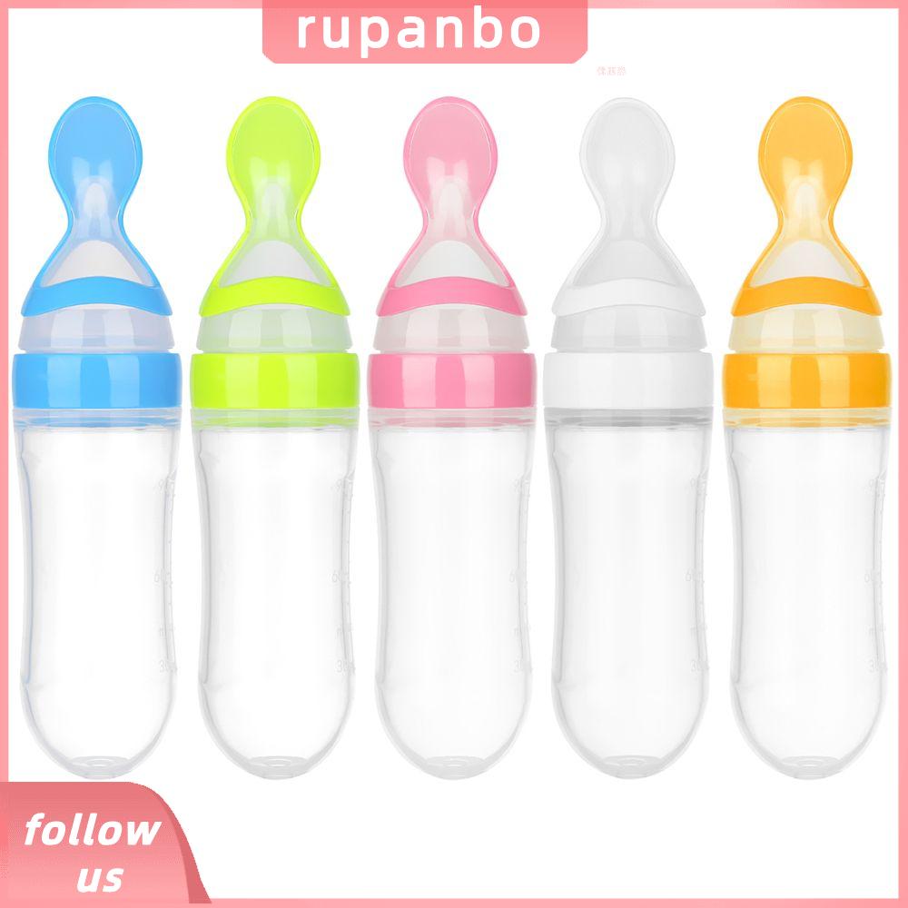 RUPANBO039392692 Baby Kid Sự an toàn Silicone Bình cho ăn Food Rice Feeder Bình sữa Với Muỗng