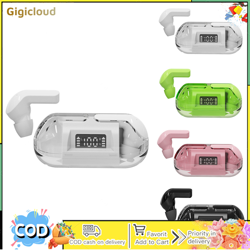 TM20 Wireless Earbuds Noise Canceling Earphones In Ear Headphones With Transparent Power Display Charging Case HIFI Sound Headphones For Cell Phone Gaming Computer Laptop ราคา 174 บาท*ส่งฟรี