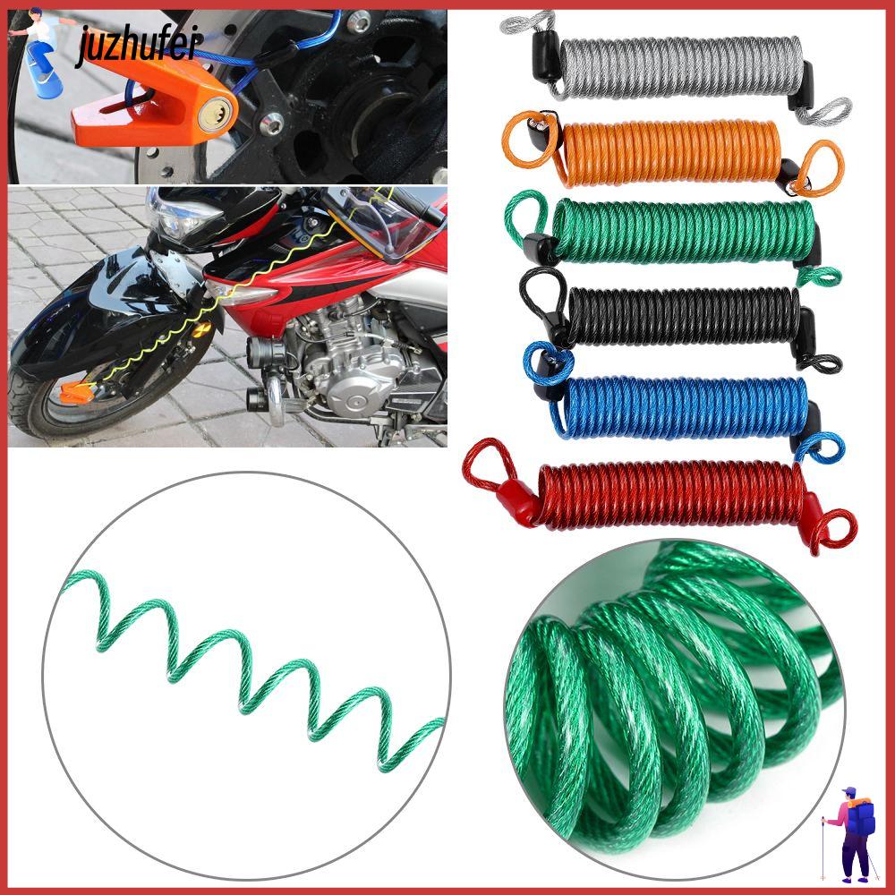JUZHUFEI Chống mất mát Phụ kiện 150cm Cáp nhắc nhở mùa xuân Chống trộm Khóa đĩa báo động Bảo vệ
