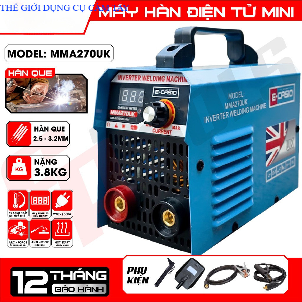 MÁY HÀN QUE E-CASIO - 270AMPE SIÊU KHỎE - CHUẨN NHẬT BẢN HÃNG THẾ GIỚI DỤNG CỤ CẦM TAY GIÁ SĨ