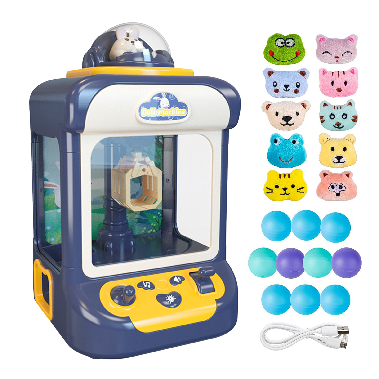 [Nosafhu] Candy Claw Machine Claw Machine Toy Mini Claw Machine with 20 Toys Electronic Arcade Game for Kids Candy Grabber Prize Dispenser Fun Vending Toy Machine - ยี่ห้อ 0 ราคา 861 บาท*ส่งฟรี