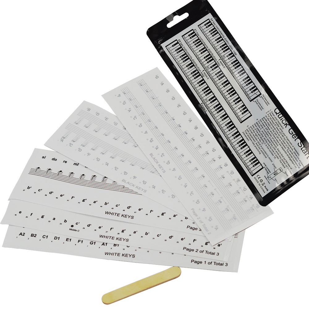 Safe Nhãn dán piano, Giới thiệu về điểm số năm dòng, phim Key Piano, 88 phím, 61 phím, 54 phím, nhãn dán bàn phím piano - 2