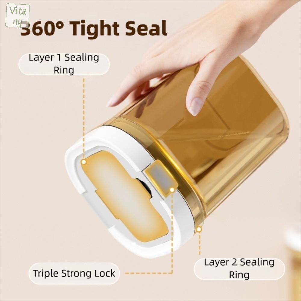 VITANG Chống tia cực tím Hũ sữa bột Có thể xếp chồng lên nhau Có thể tái sử dụng Hộp kín đựng thực phẩm chống ẩm với thìa cạo Lon cà phê Trang chủ