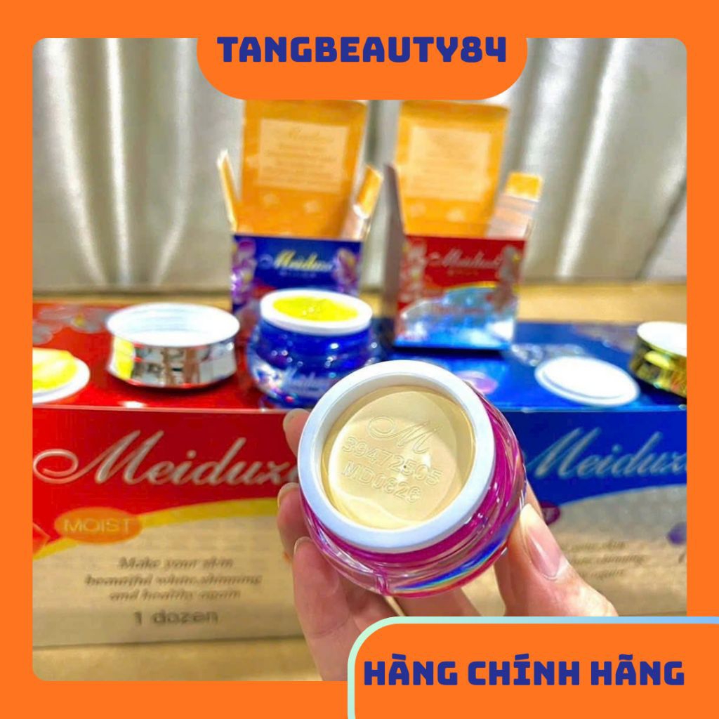 *Kem ngày hộp đỏ* Hộp Meiduzi Nhật Bản 20gr màu đỏ
