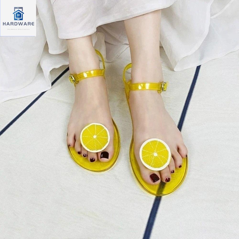 LTMGZ Dâu chanh Dép Quả Mọng Nước Ong Vịt Xoài Dưa hấu Dép kiểu Hàn Quốc Thời trang Đế PVC mềm Dép xỏ ngón họa tiết trái cây Bãi biển